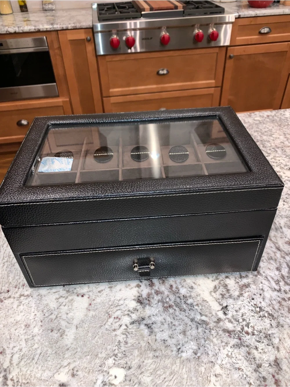 Bey-Berk Leather watch case holds 20 watches NEW! Retails $250